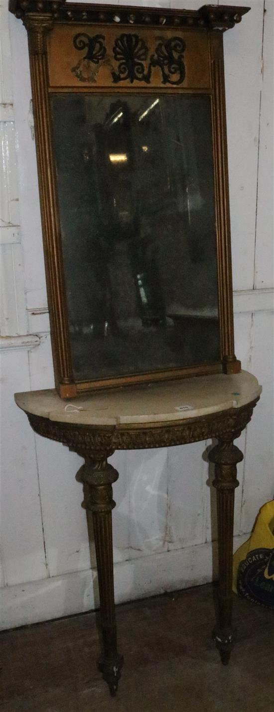 Pier table and mirror